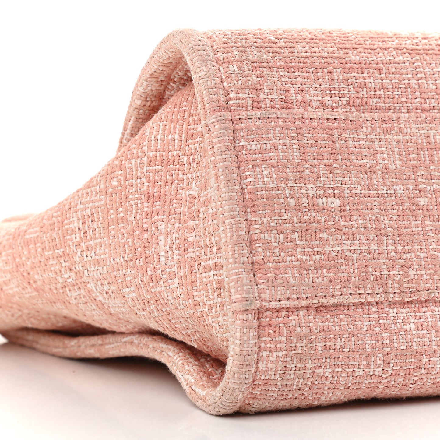 Straw Lurex Small Deauville Tote Pink
