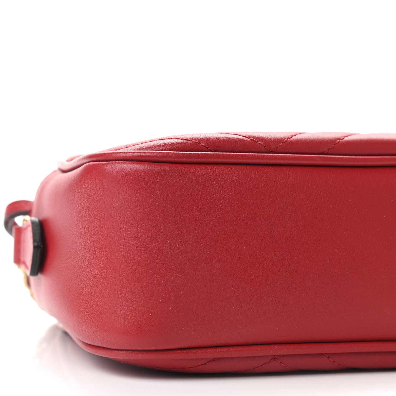 Gucci Calfskin Matelasse Small GG Marmont Chain Shoulder Bag Hibiscus Red 8 of 10