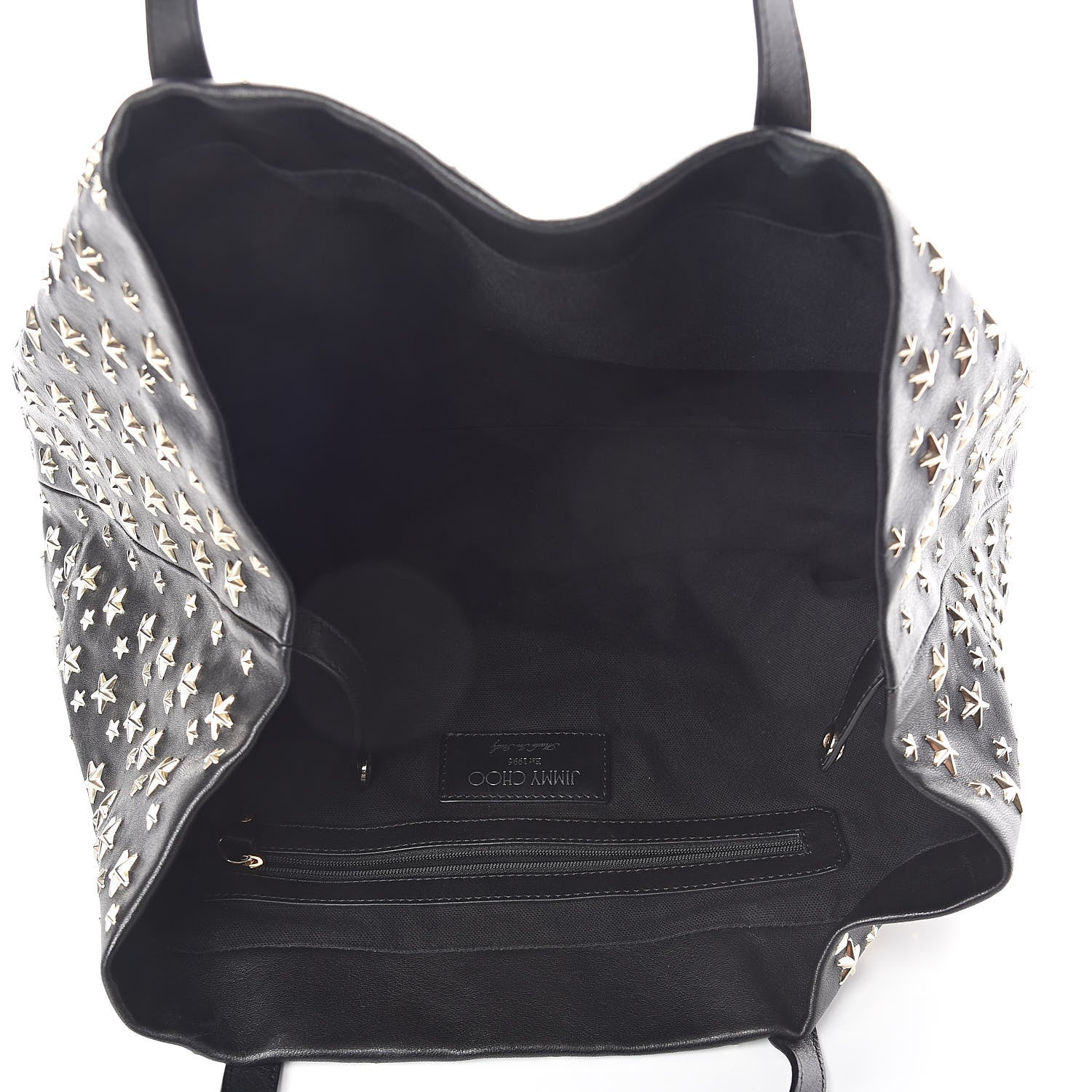 Jimmy Choo Calfskin Sofia Star Studded Tote Black 5 of 9