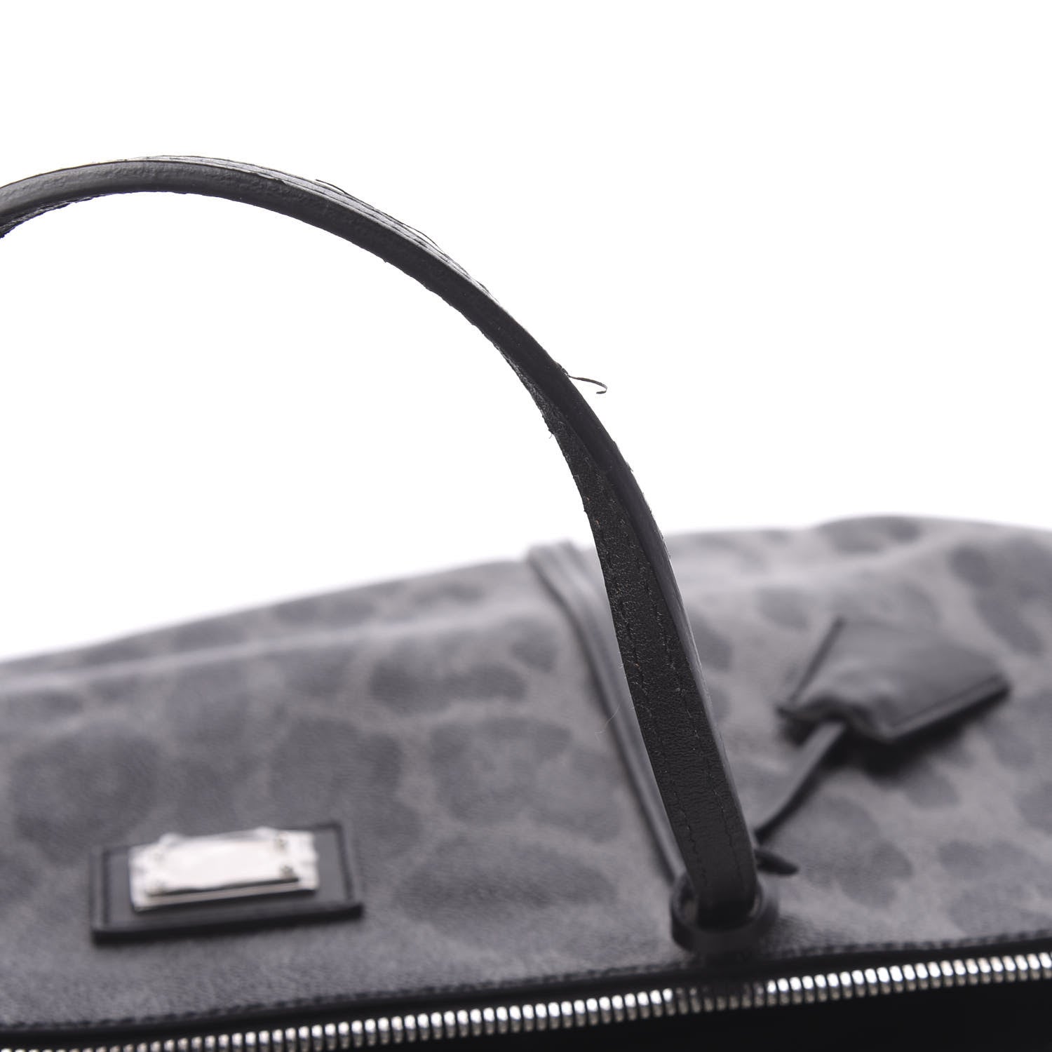 Dolce & Gabbana Coated Canvas Leopard Print Miss Escape Tote Grey 9 of 14