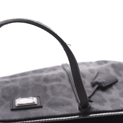 Dolce & Gabbana Coated Canvas Leopard Print Miss Escape Tote Grey 9 of 14