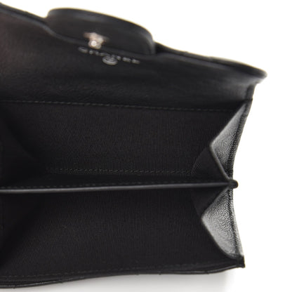 Chanel Crumpled Calfskin Quilted Card Holder So Black 5 of 9