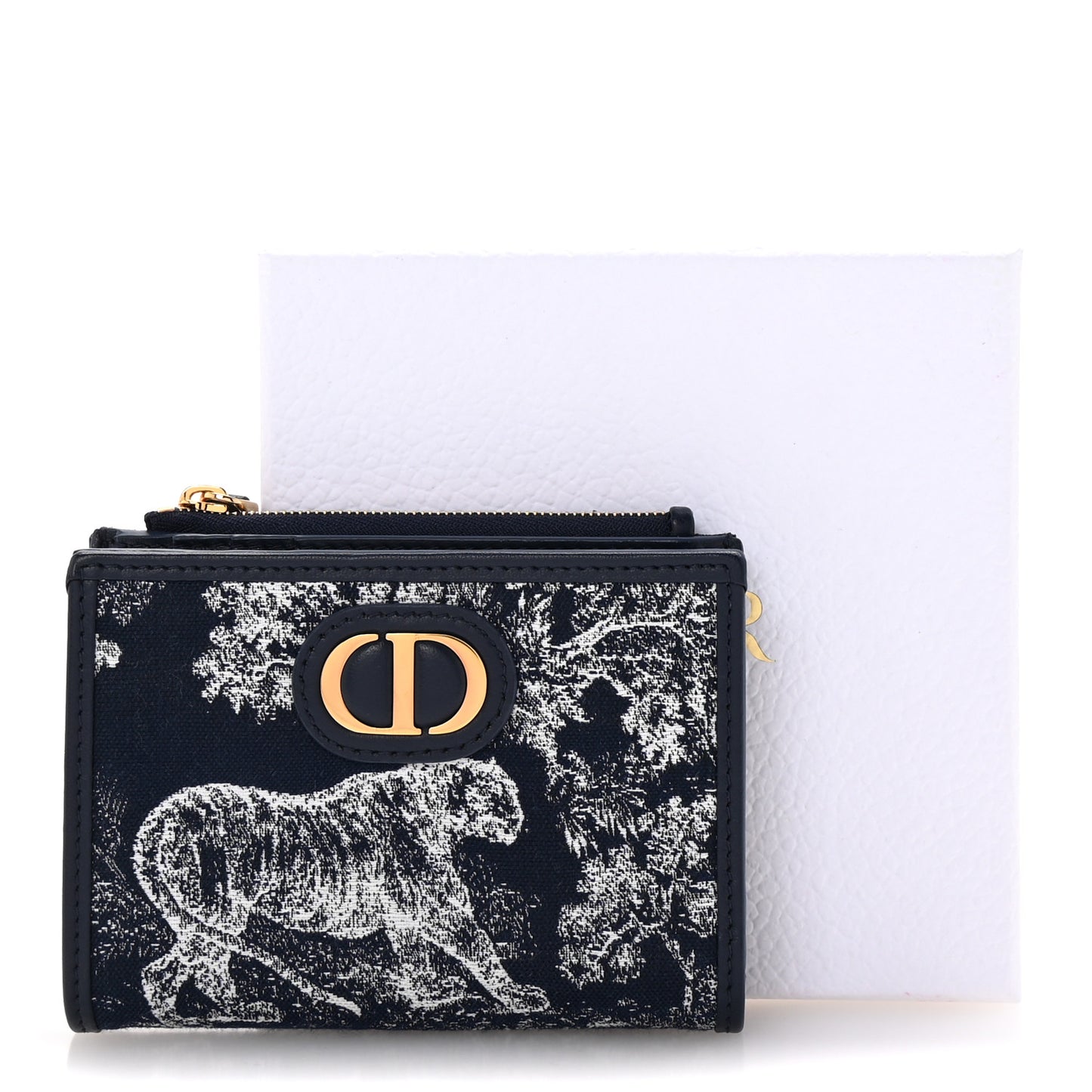 Toile De Jouy Reverse Jacquard 30 Montaigne Wallet Blue