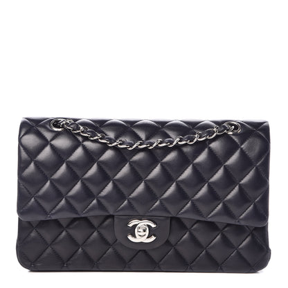 Chanel Lambskin Quilted Medium Double Flap Navy 1 of 11