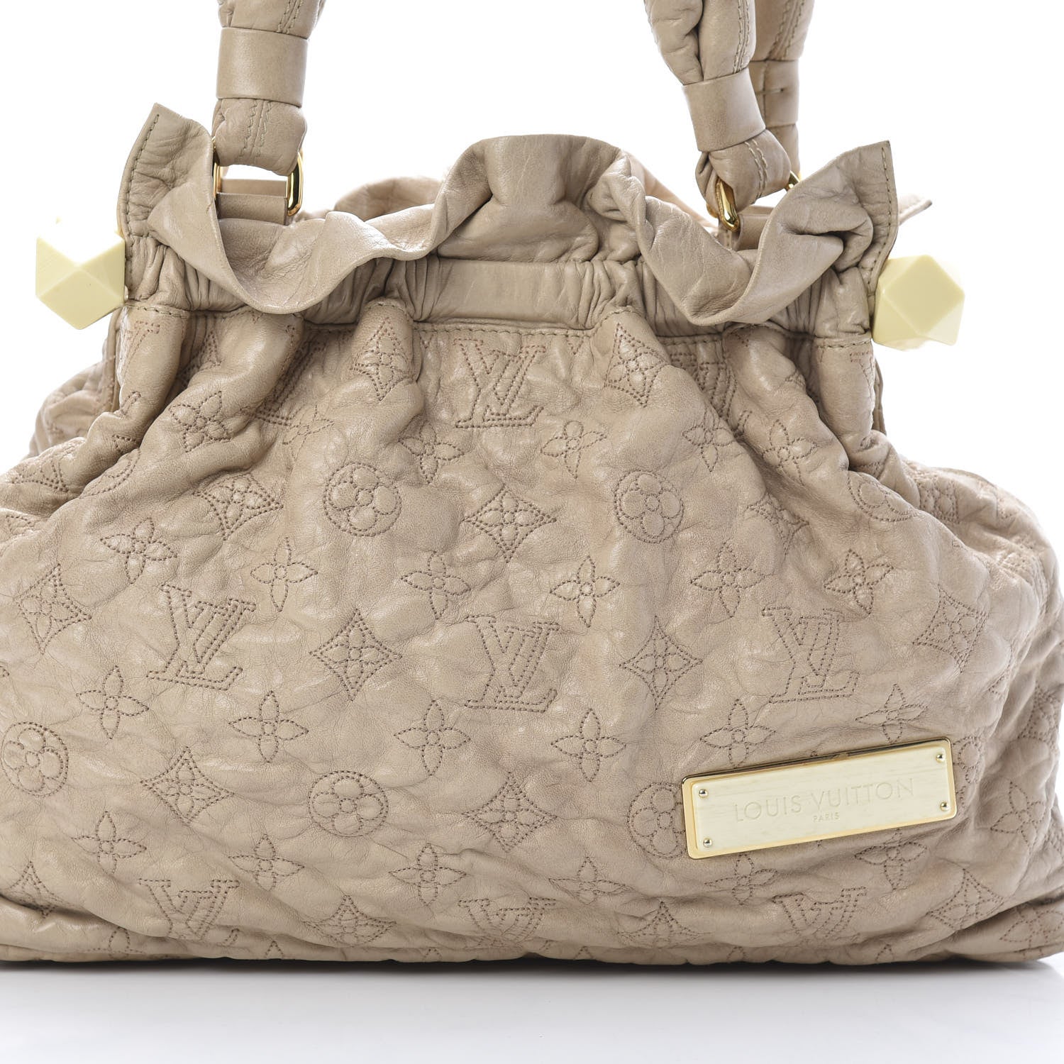 Louis Vuitton Lambskin Olympe Stratus PM Ecru 8 of 12