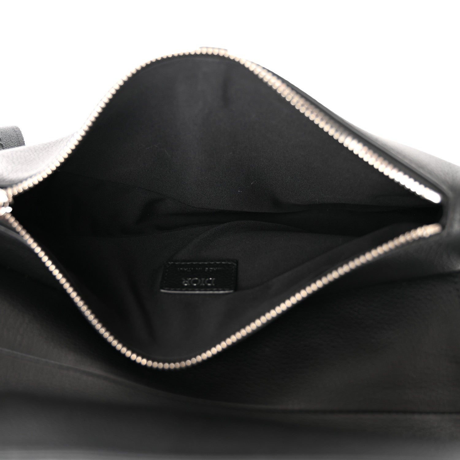 Christian Dior Grained Calfskin Mens Saddle Bag Black 5 of 10
