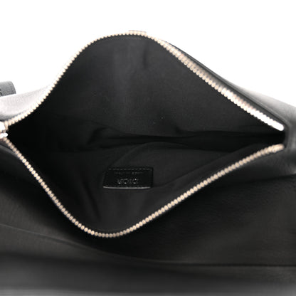 Christian Dior Grained Calfskin Mens Saddle Bag Black 5 of 10