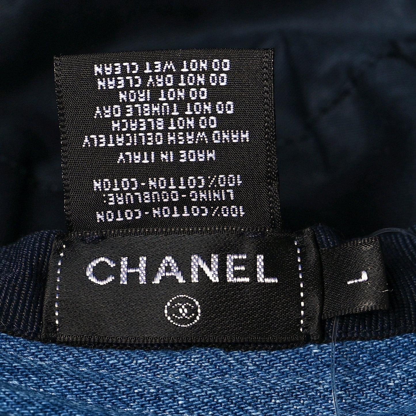 Denim Mood Cloche Bucket Hat L Blue