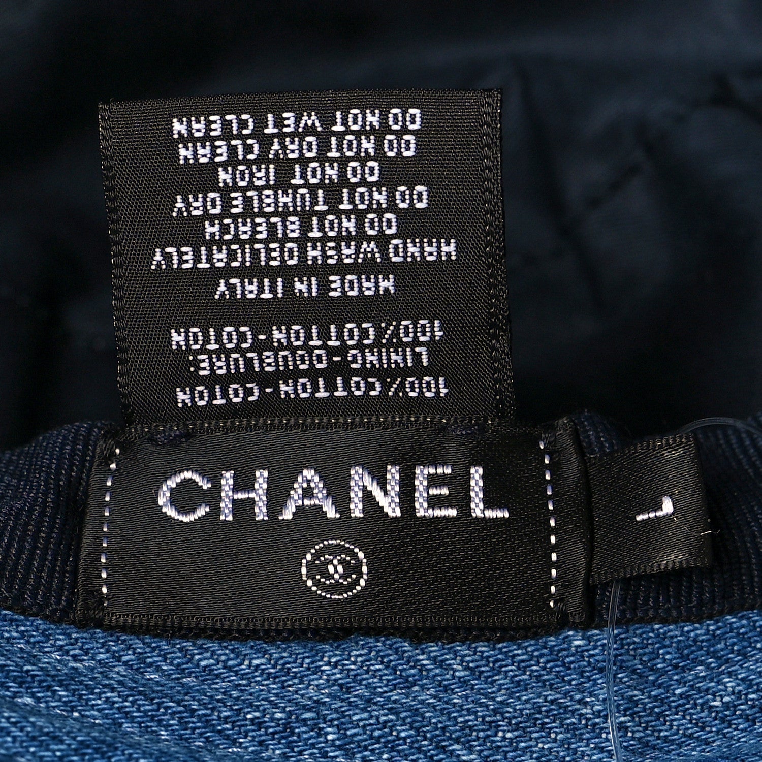 Chanel Denim Mood Cloche Bucket Hat L Blue 7 of 7