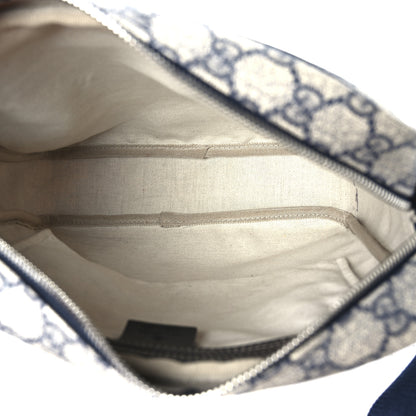 Gucci GG Plus Monogram Selleria Calfskin Medium Messenger Bag Beige Blue 5 of 11