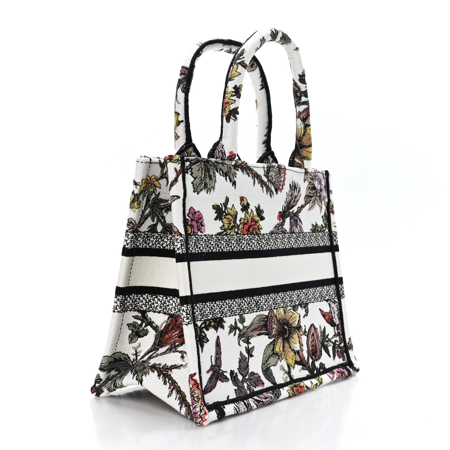 Canvas Jardin Botanique Embroidered Small Book Tote Multicolor