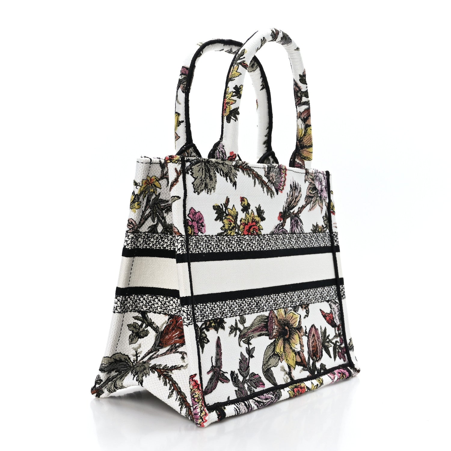 Christian Dior Canvas Jardin Botanique Embroidered Small Book Tote Multicolor 3 of 9