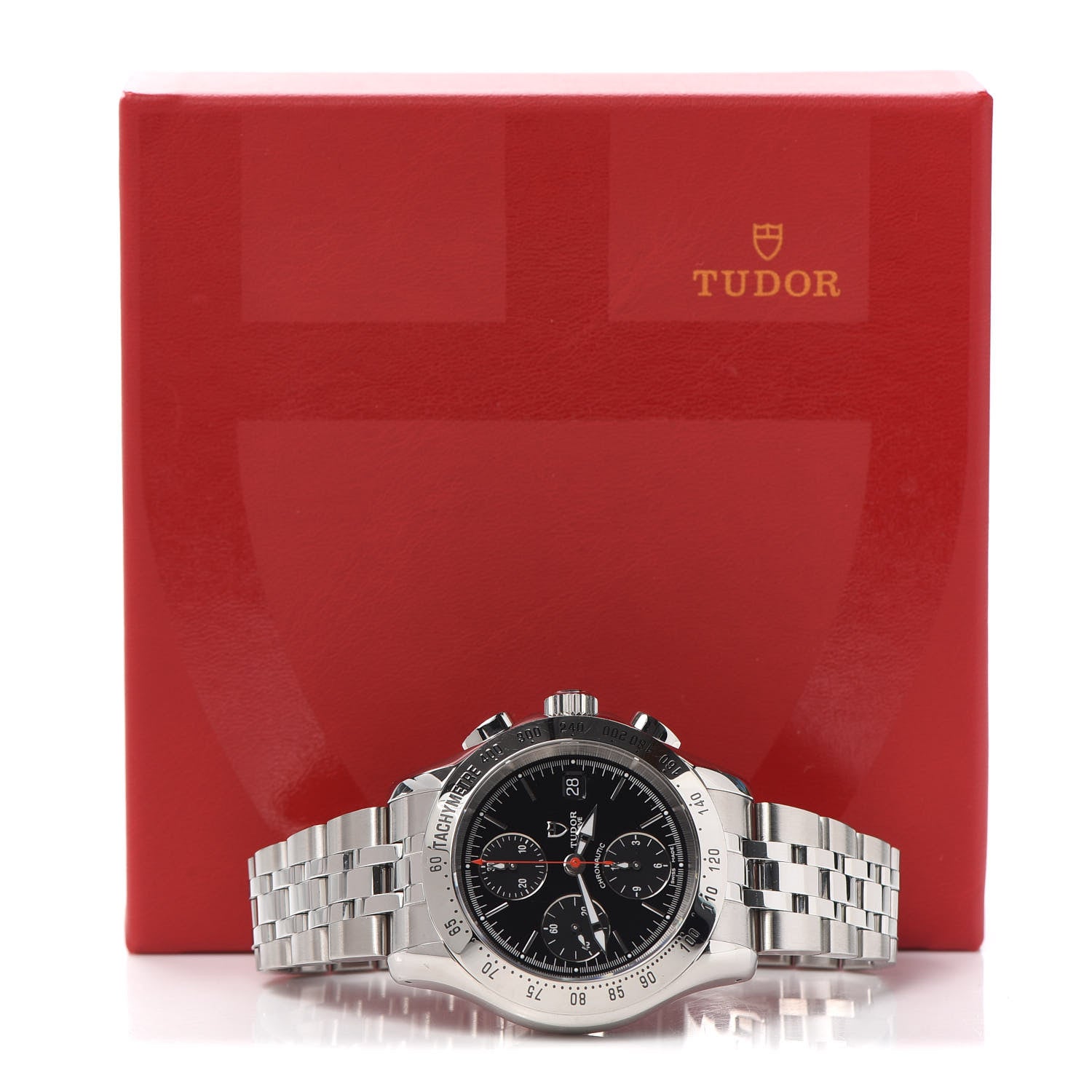 TUDOR Stainless Steel 41mm Chronoautic Automatic Watch Black 79380P 6 of 6