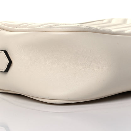 Gucci Calfskin Matelasse Small GG Marmont Chain Shoulder Bag White 5 of 7