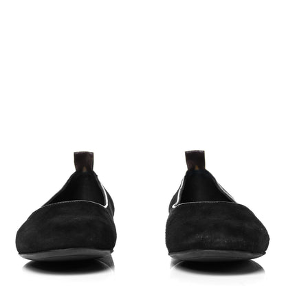 Louis Vuitton Suede Monogram Uniformes Ballet Flats 38.5 Black 2 of 8