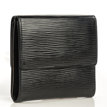 Louis Vuitton Epi Elise Wallet Black 3 of 8