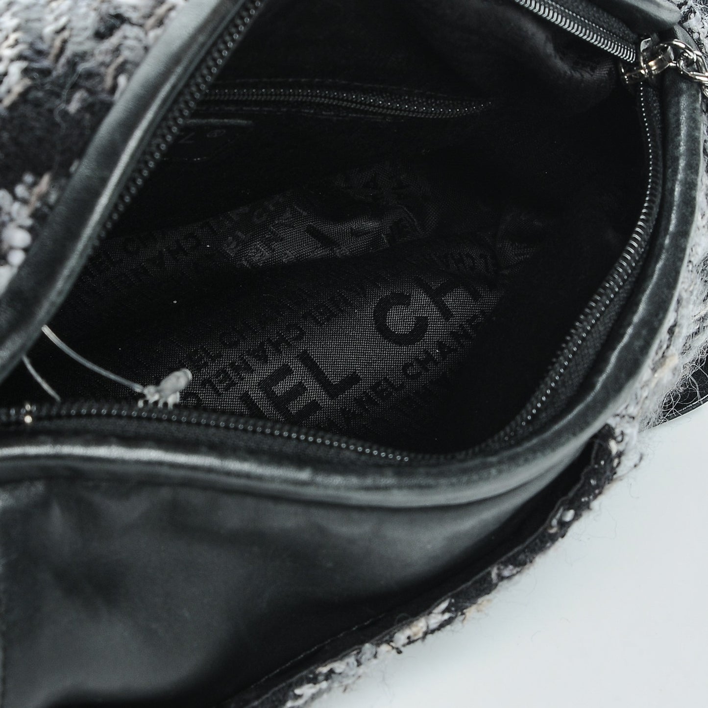 Tweed Lambskin Paris NY Camera Bag Black