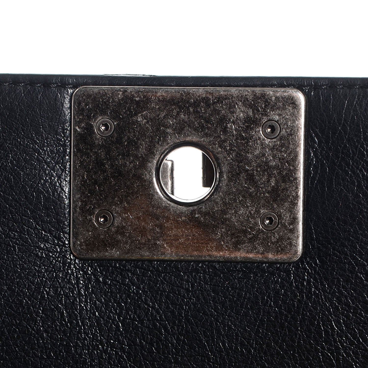 Chanel Metallic Calfskin Quilted Medium Boy Flap Black 7 of 9