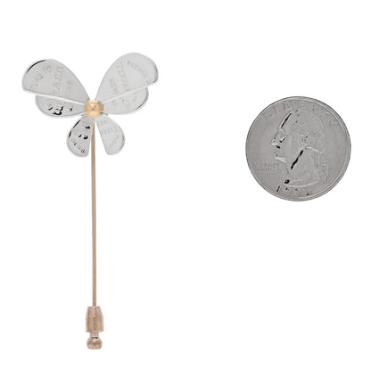Tiffany Sterling Silver 18K Yellow Gold Return to Tiffany Love Bugs Butterfly Brooch Pin 2 of 5