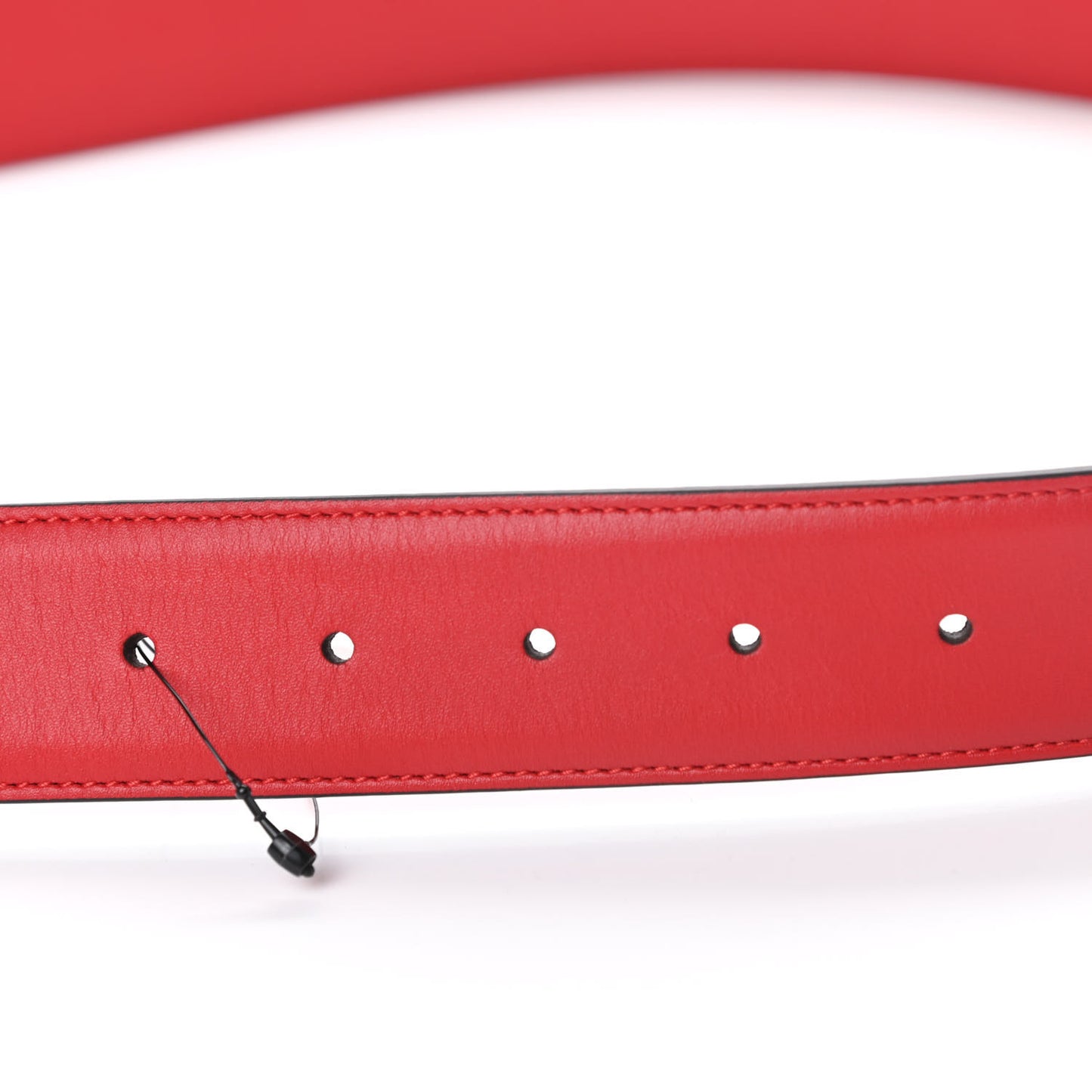 Moon Calfskin Interlocking G 37mm Belt 85 34 Vibrant Red