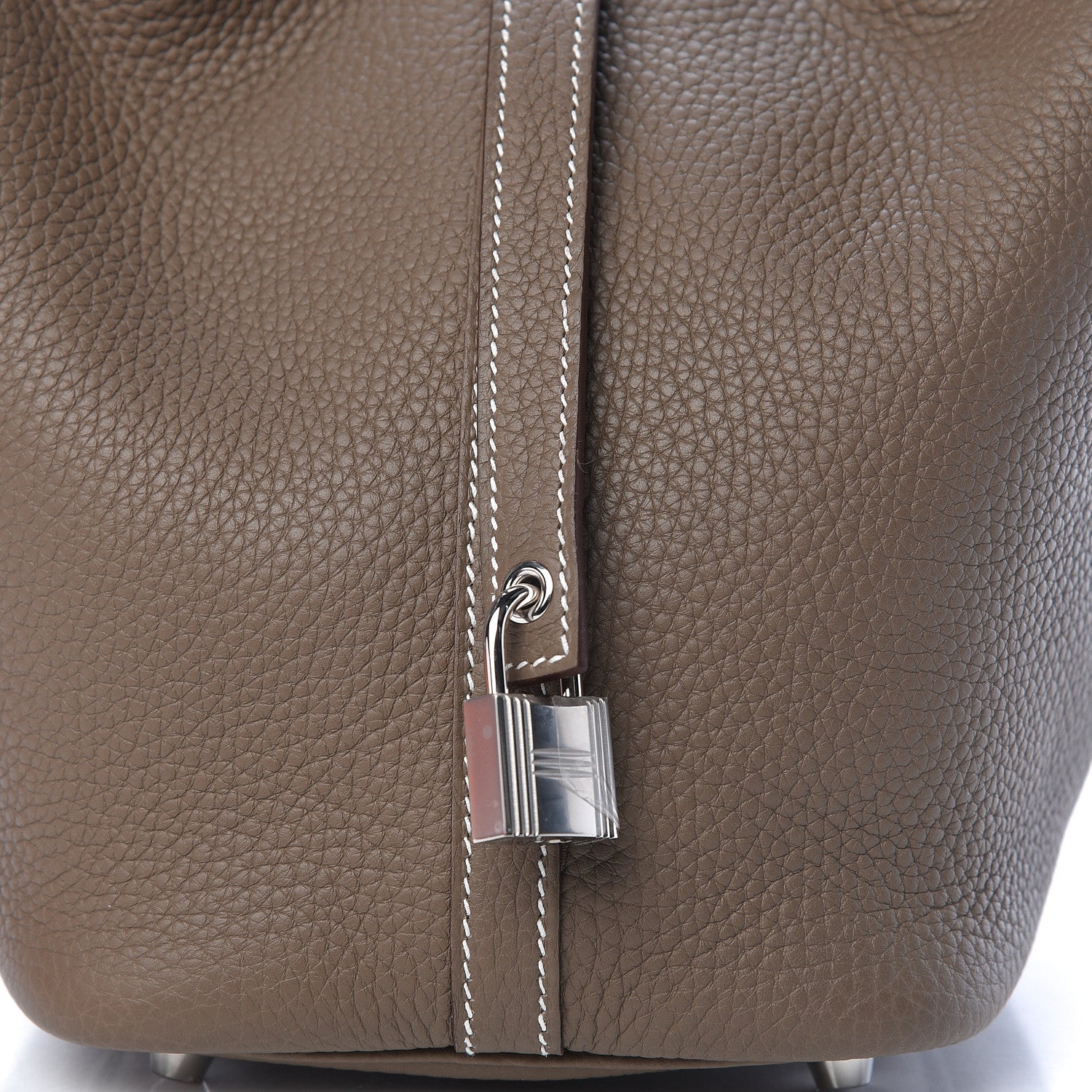 Hermes Taurillon Clemence Picotin Lock 18 PM Etoupe 10 of 11