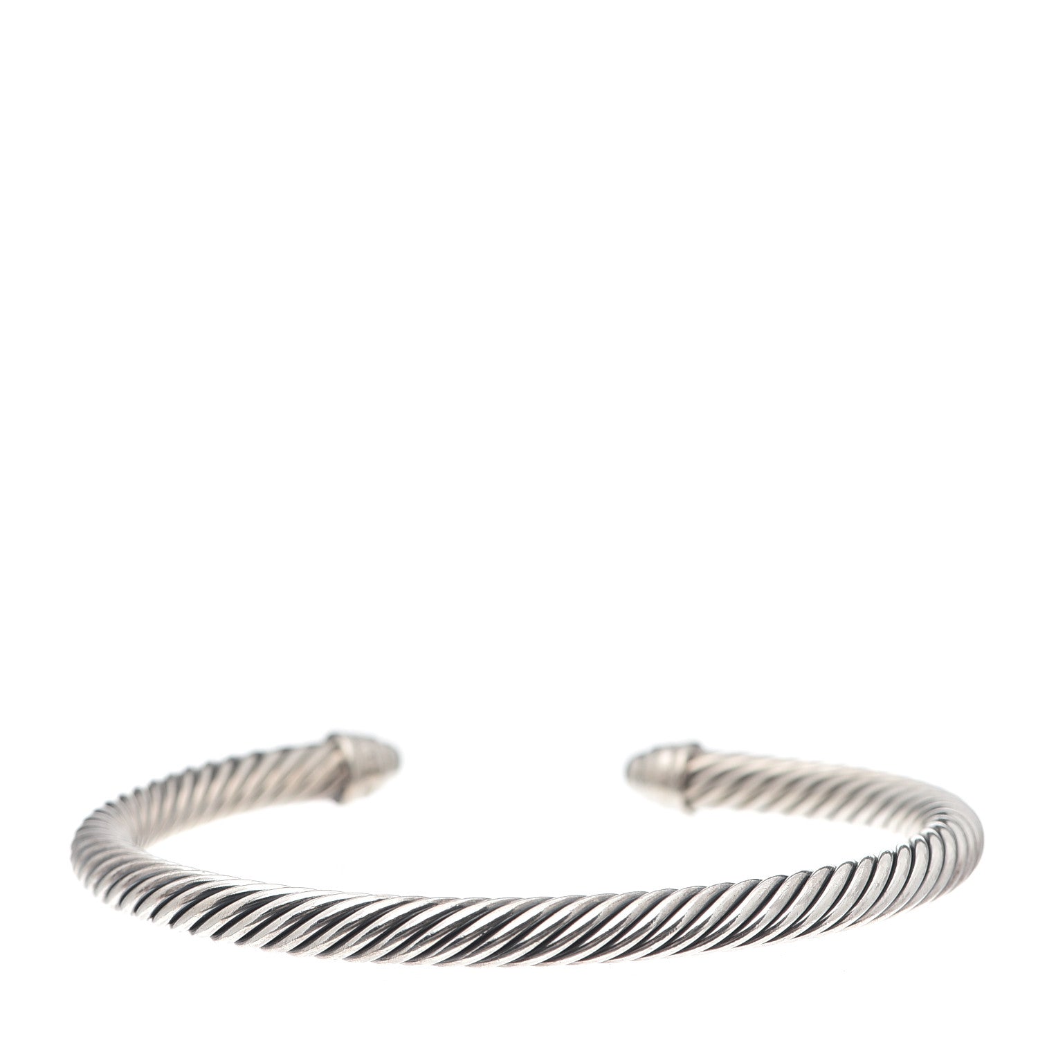 David Yurman Sterling Silver Diamond 5mm Cable Classics Bracelet 3 of 8