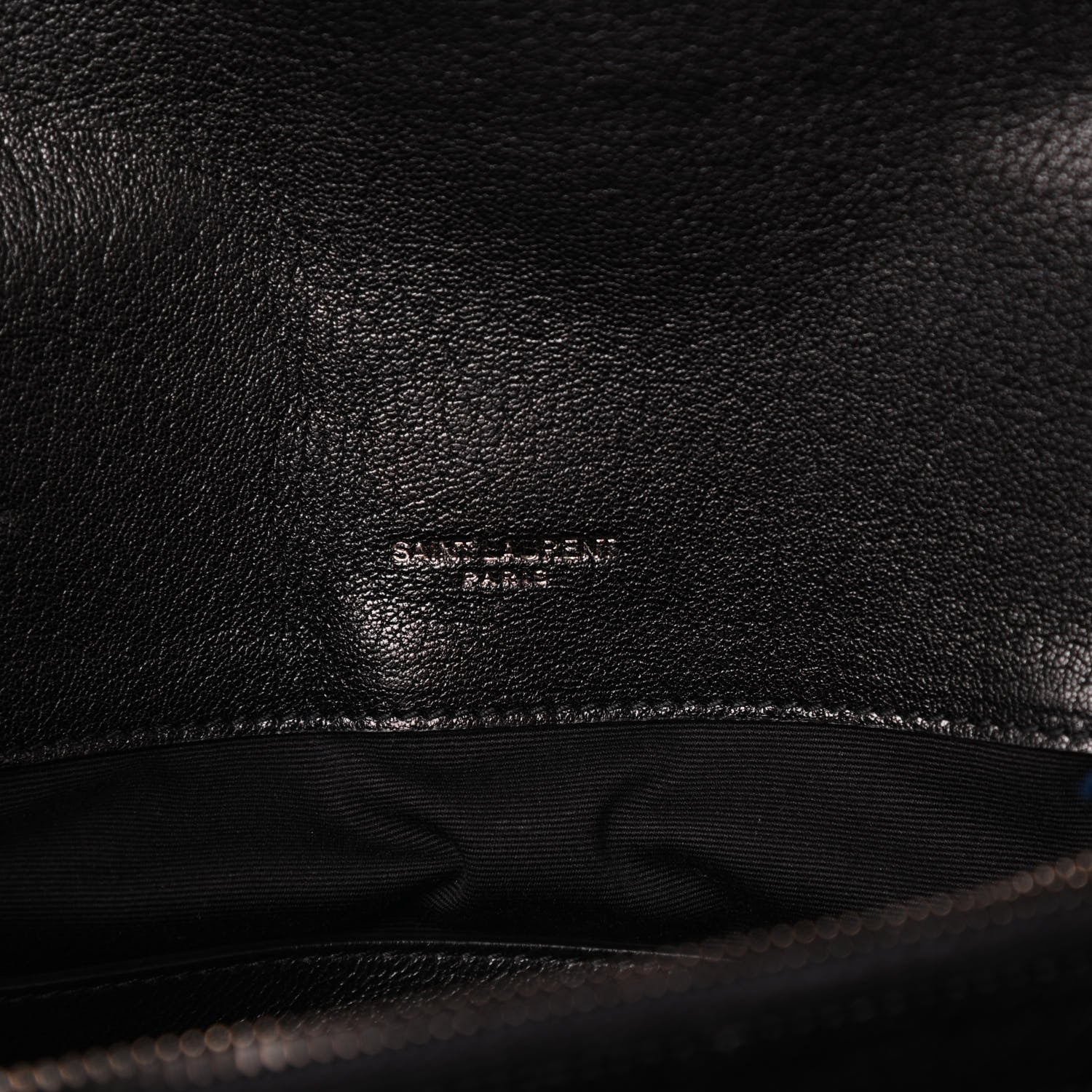 Saint Laurent Sheepskin Matelasse Chevron Monogram Monochrome Large College Satchel Black 7 of 9
