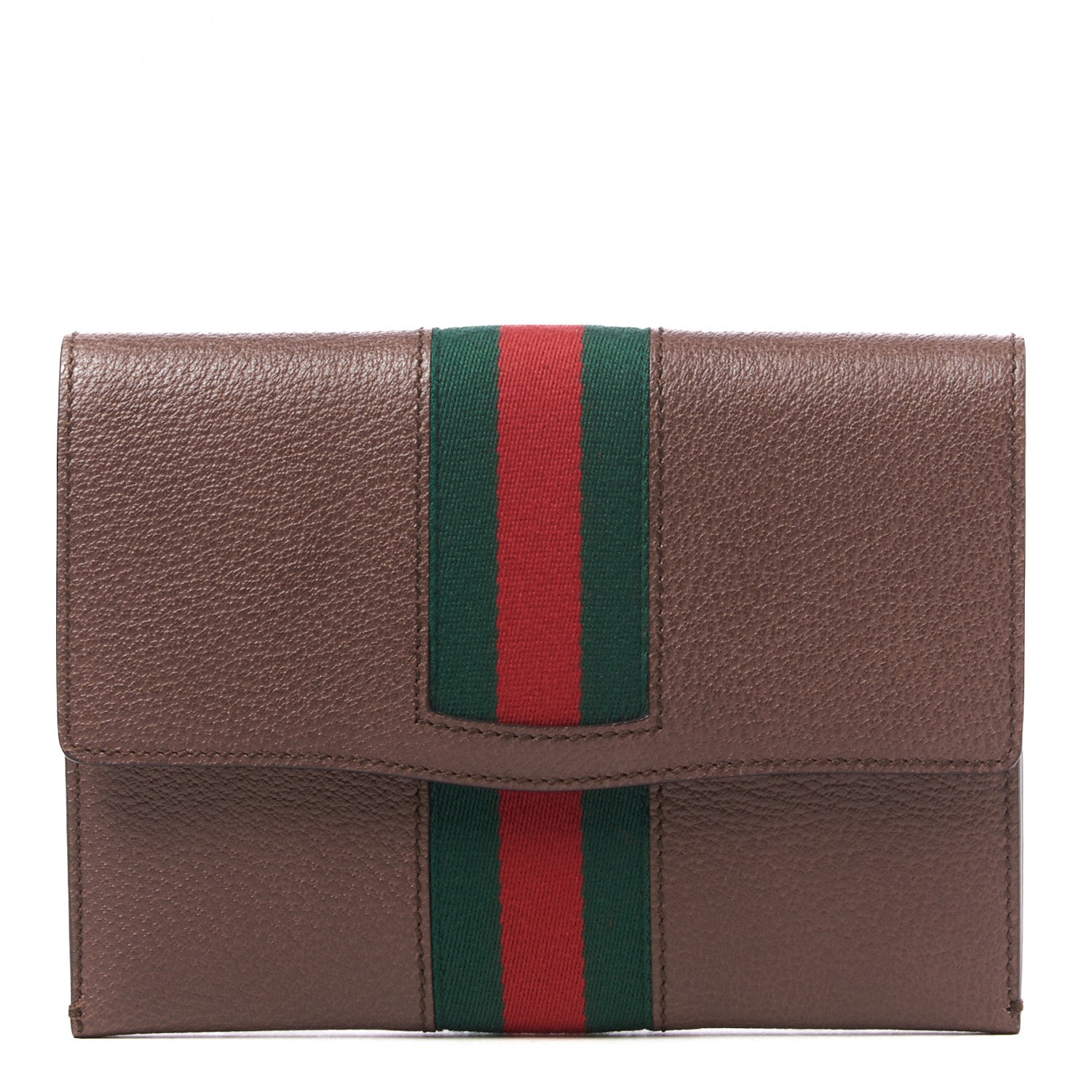 Gucci Grained Calfskin Web Totem Three Piece Monogram Shoulder Bag Dark Brown 1 of 7