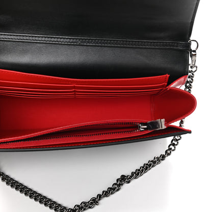 Christian Louboutin Calfskin Spikes Loubinthesky Paloma Clutch Black 5 of 10