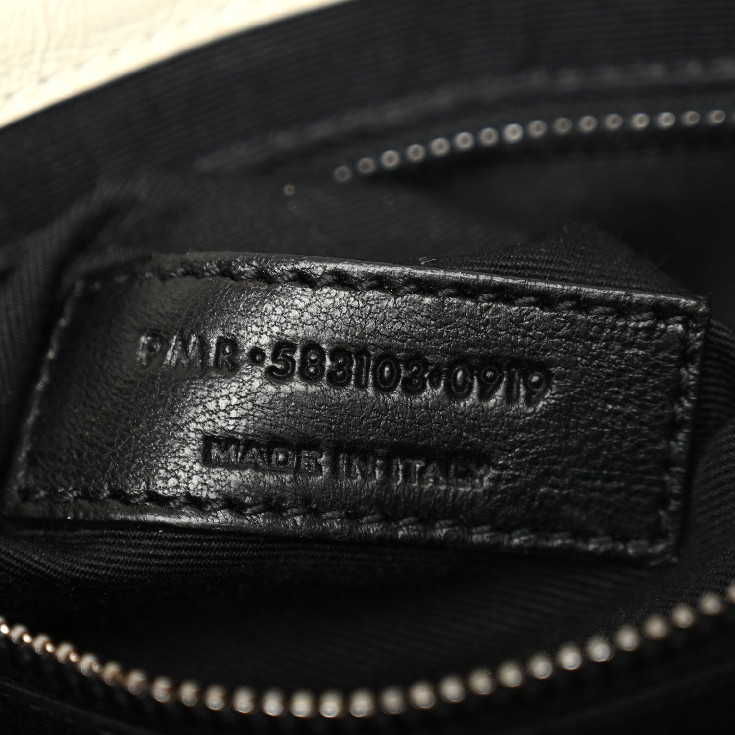 Saint Laurent Crinkled Calfskin Matelasse Monogram Niki Chain Wallet Crema Soft 7 of 10