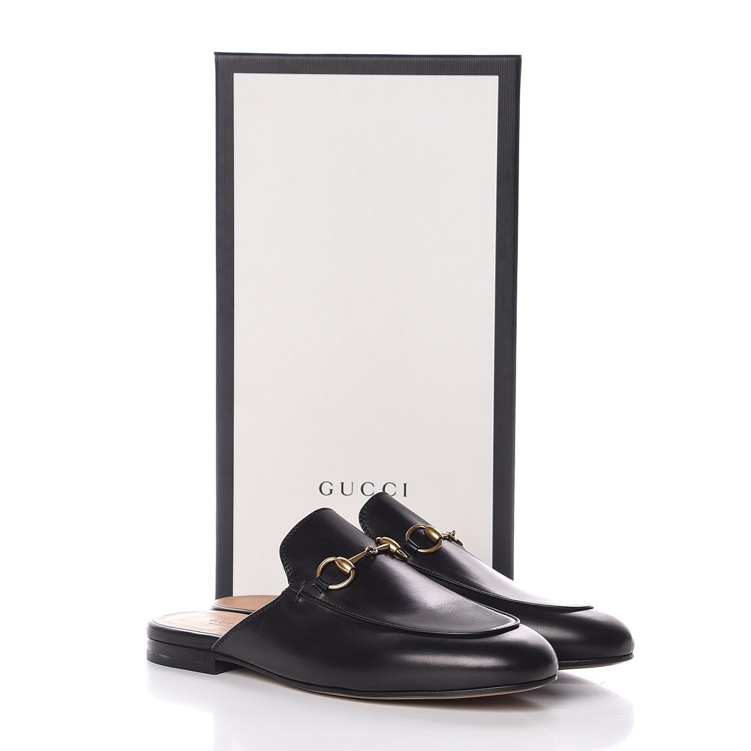 Gucci Calfskin Womens Princetown Slippers 37 Black 9 of 9