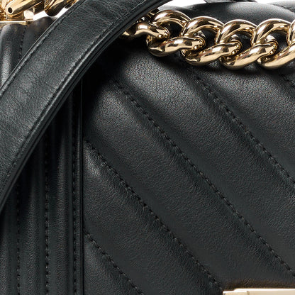 Chanel Lambskin Chevron Quilted Small Boy Flap Black 8 of 10