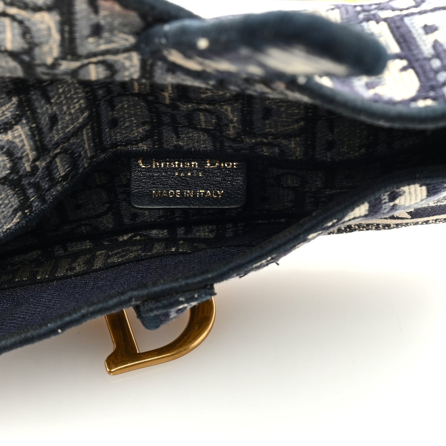 Oblique Slim Saddle Pouch Blue