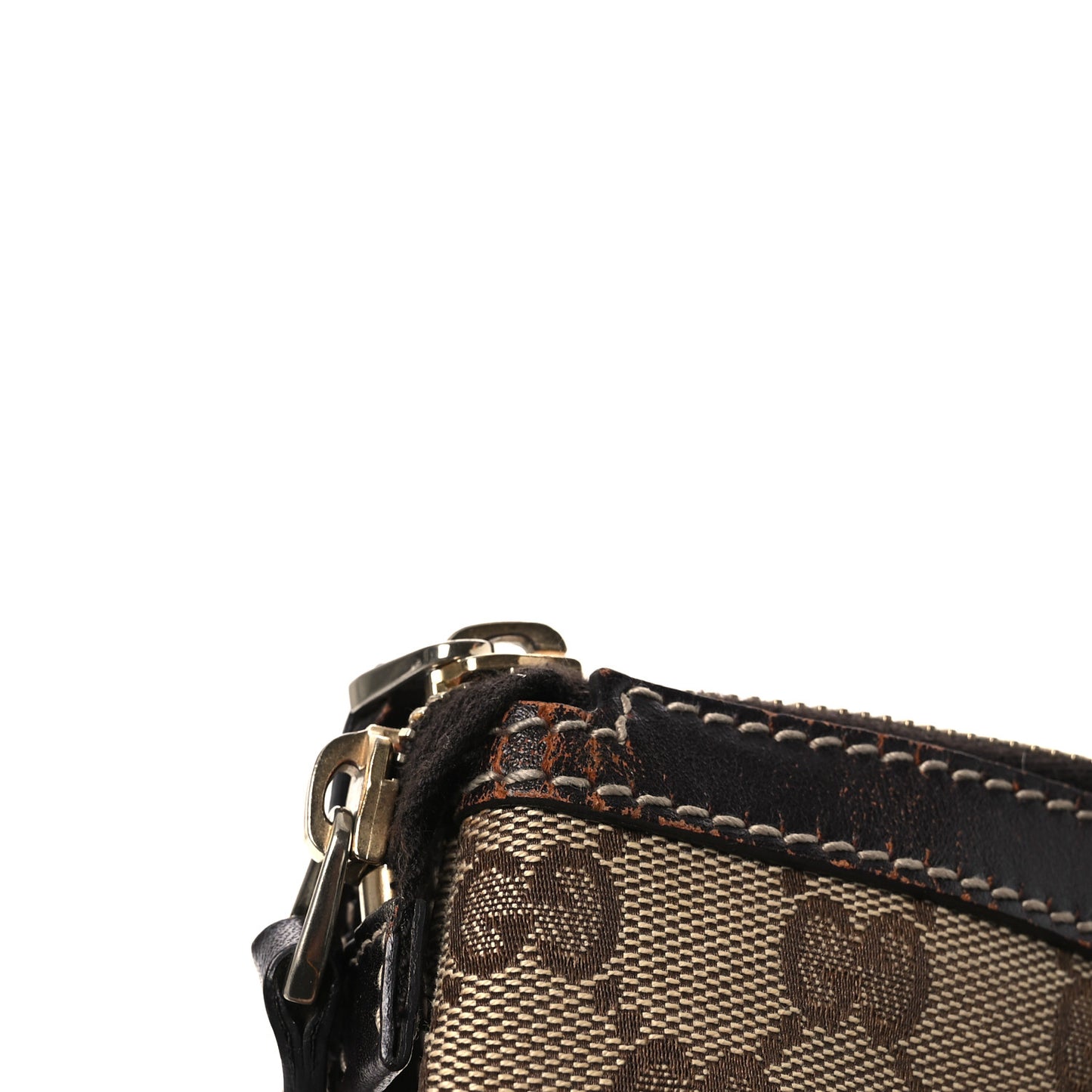 Monogram Sherry Line Horsebit Tote Dark Brown