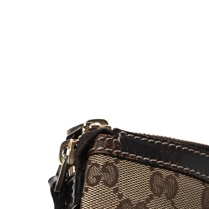 Gucci Monogram Sherry Line Horsebit Tote Dark Brown 14 of 18
