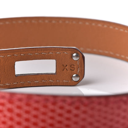 Hermes Lizard Kelly Double Tour Bracelet XS Bougainvillea 7 of 8
