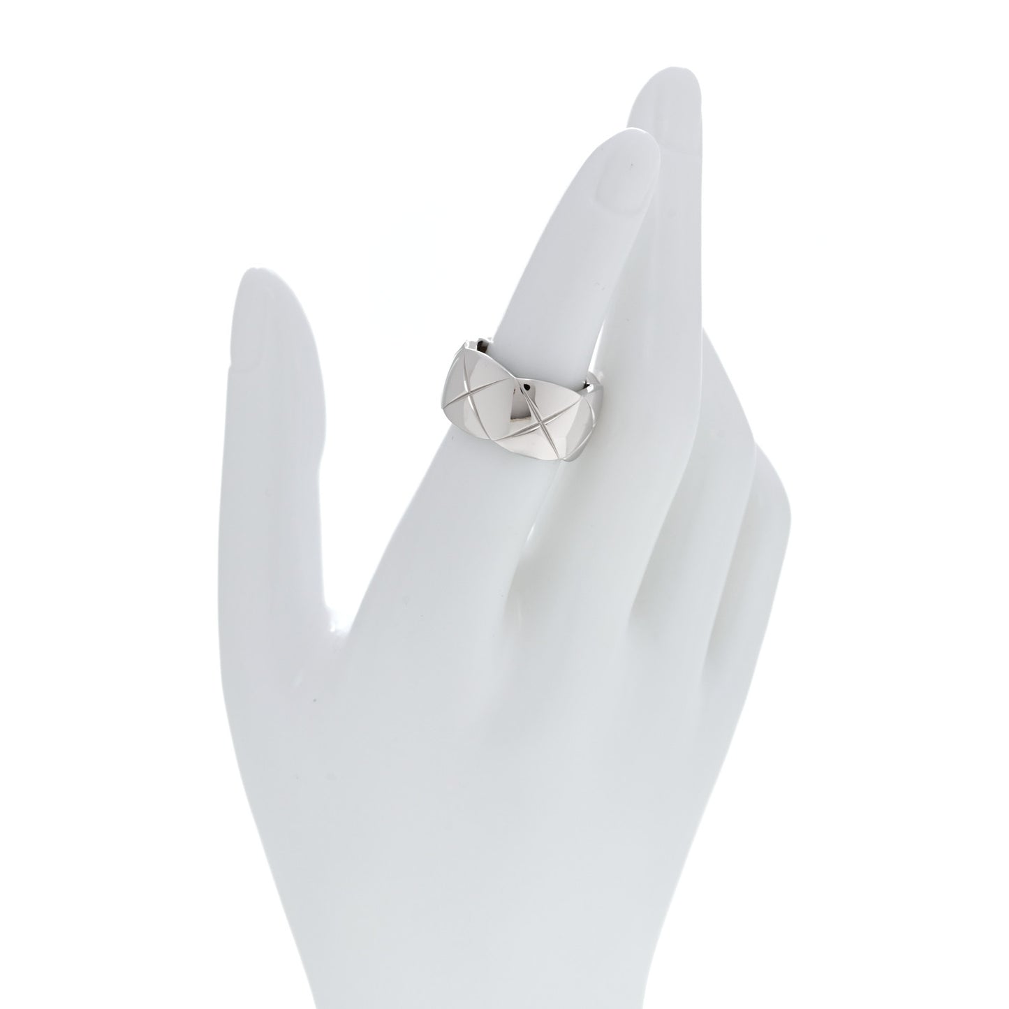 18K White Gold Large Coco Crush Ring 52 6