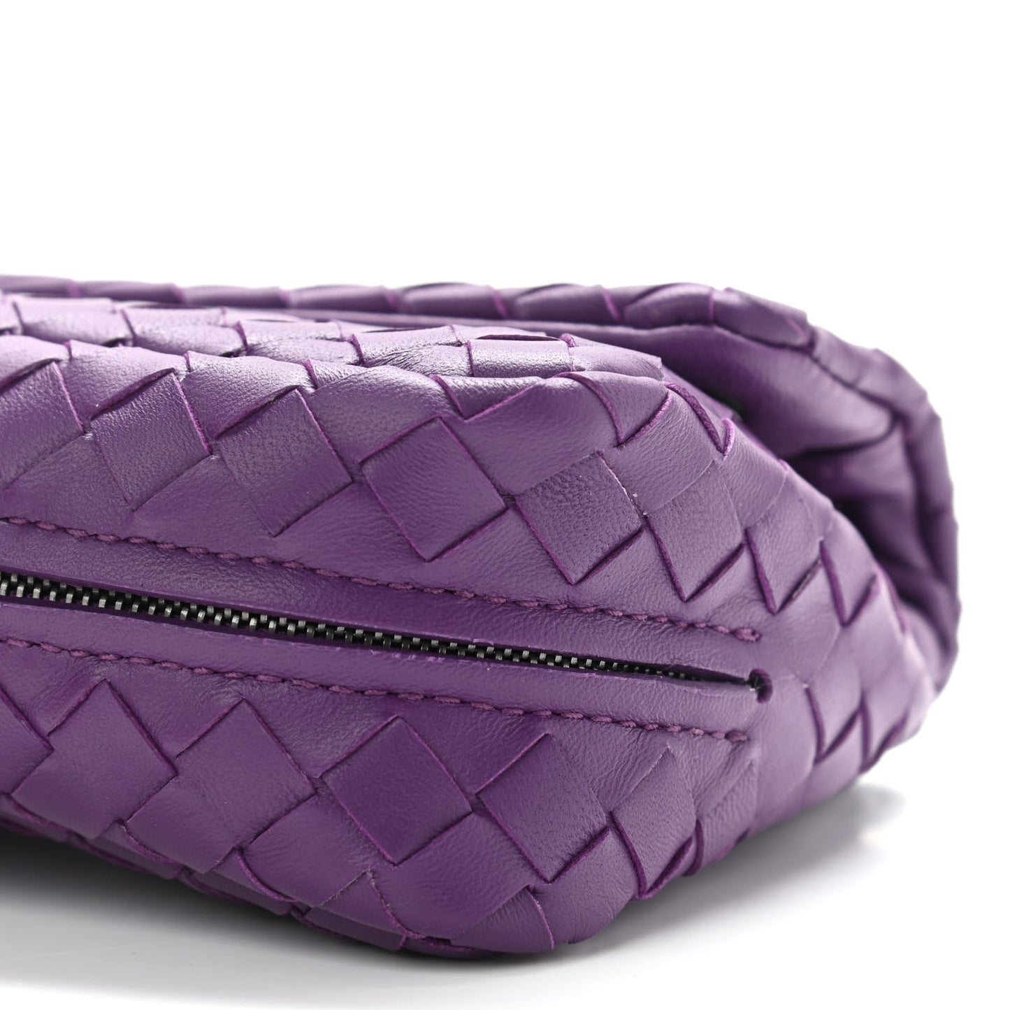 Nappa Intrecciato Mini Messenger Bag Purple