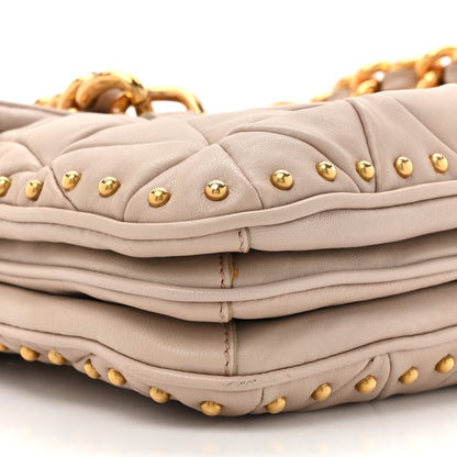 Miu Miu Nappa Quilted Studded Tote Cammeo 11 of 16