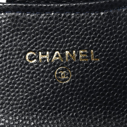Chanel Caviar Quilted Flap Card Holder Navy Blue 6 of 9