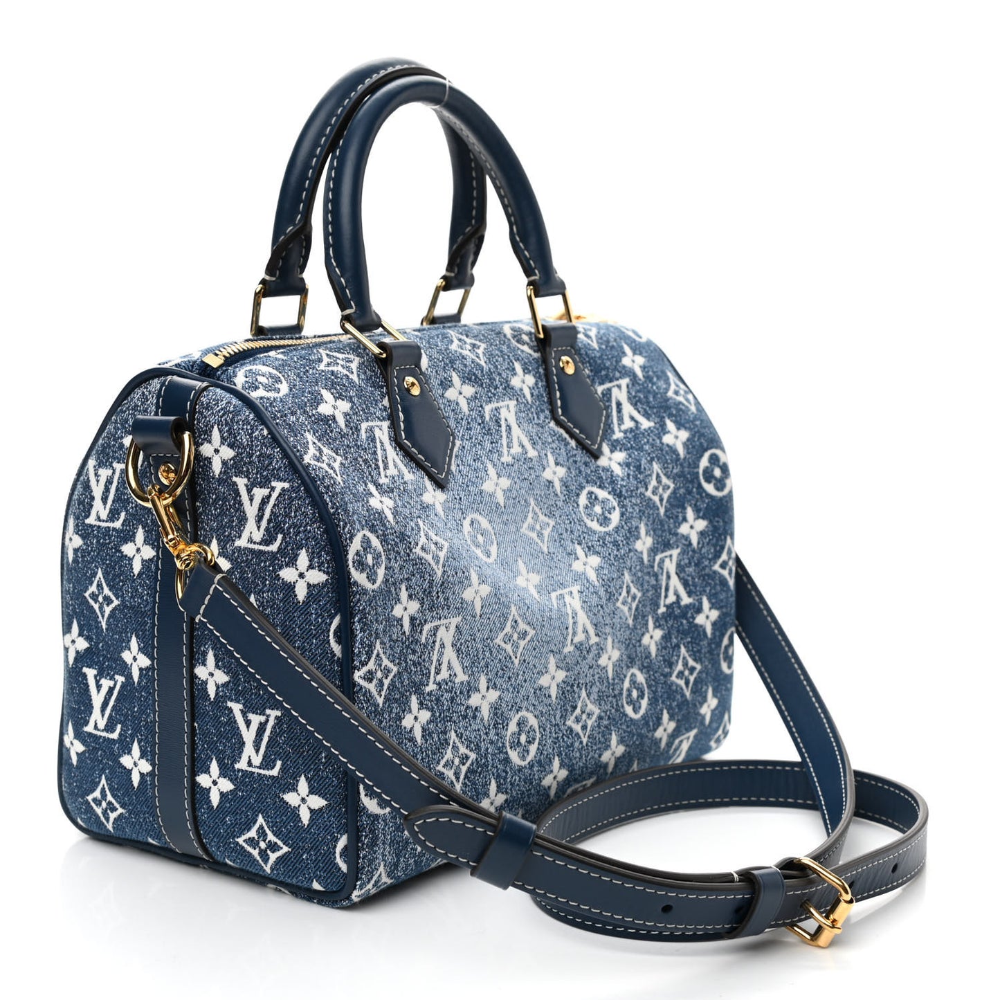 Monogram Jacquard Denim Speedy Bandouliere 25 Bleu