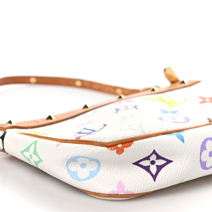 Louis Vuitton Monogram Multicolor Pochette Accessories White 9 of 11