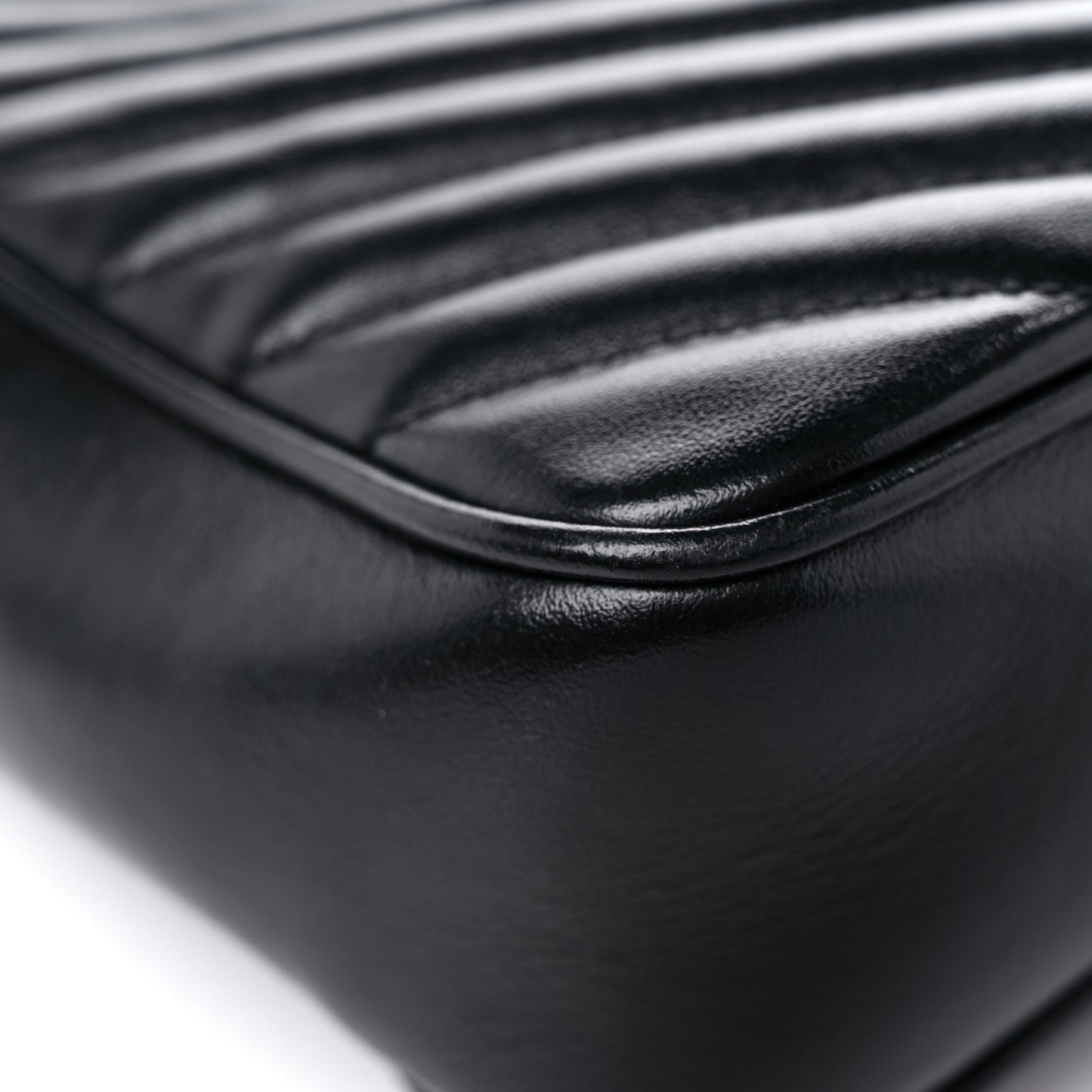 Calfskin Matelasse Monogram Lou Camera Bag Black