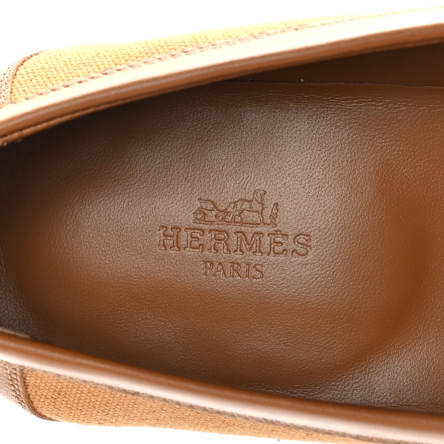 Calfskin Canvas Womens Destin Loafer 39 Naturel Beige Dore