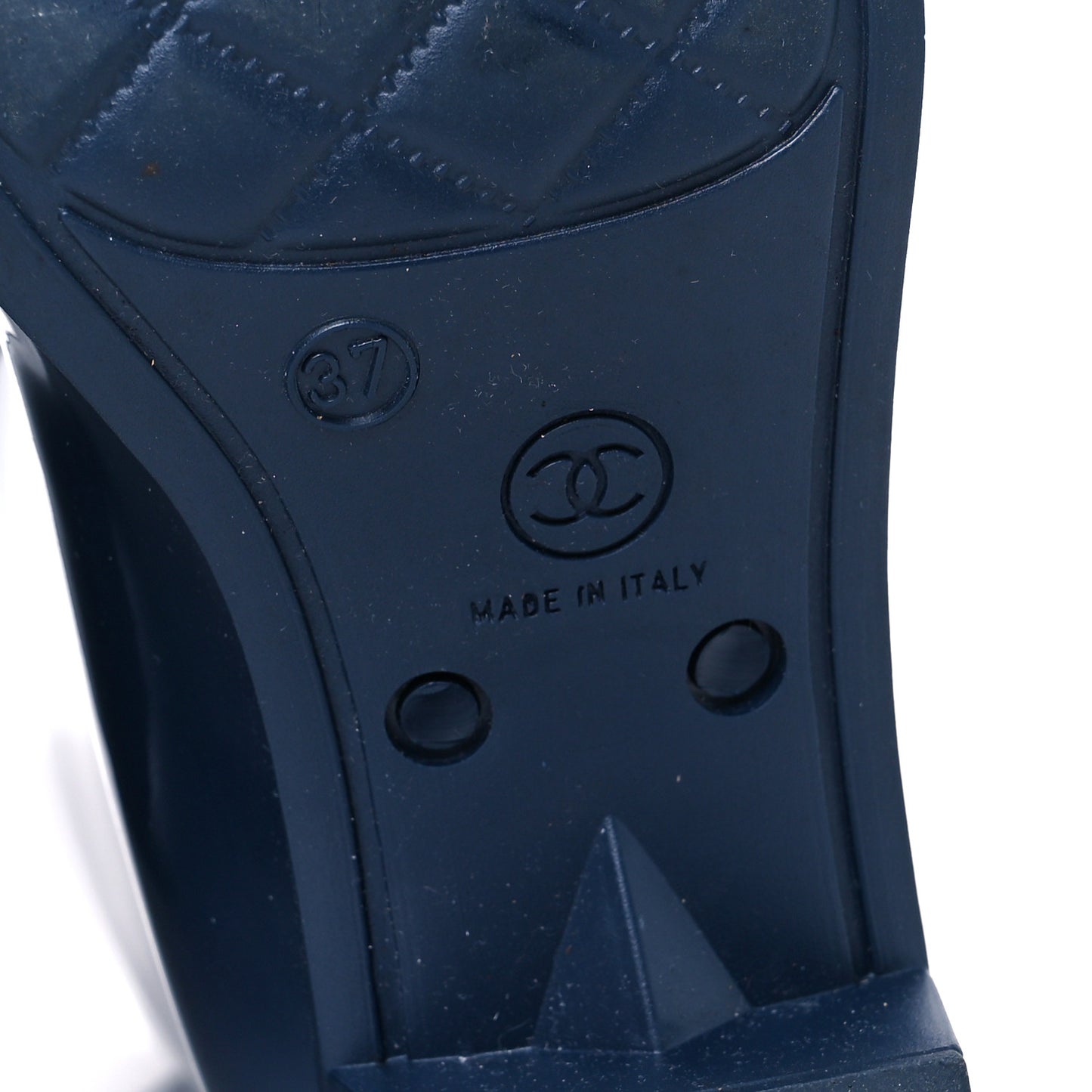 Rubber Camellia Rain Boots 37 Dark Blue