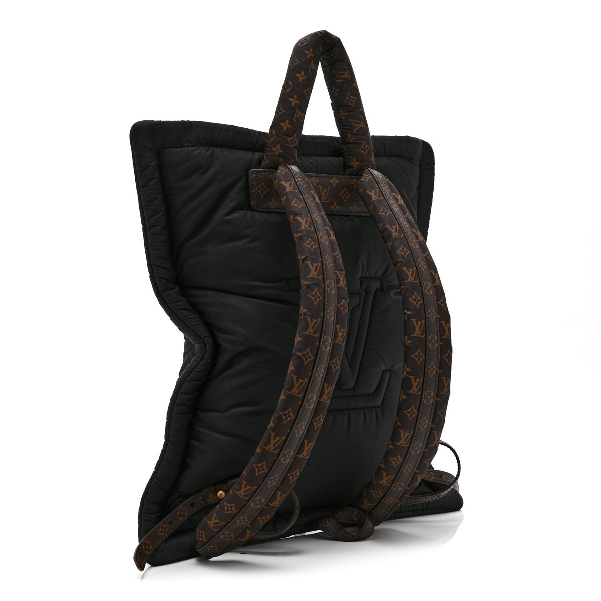 Econyl Monogram Pillow Backpack Black