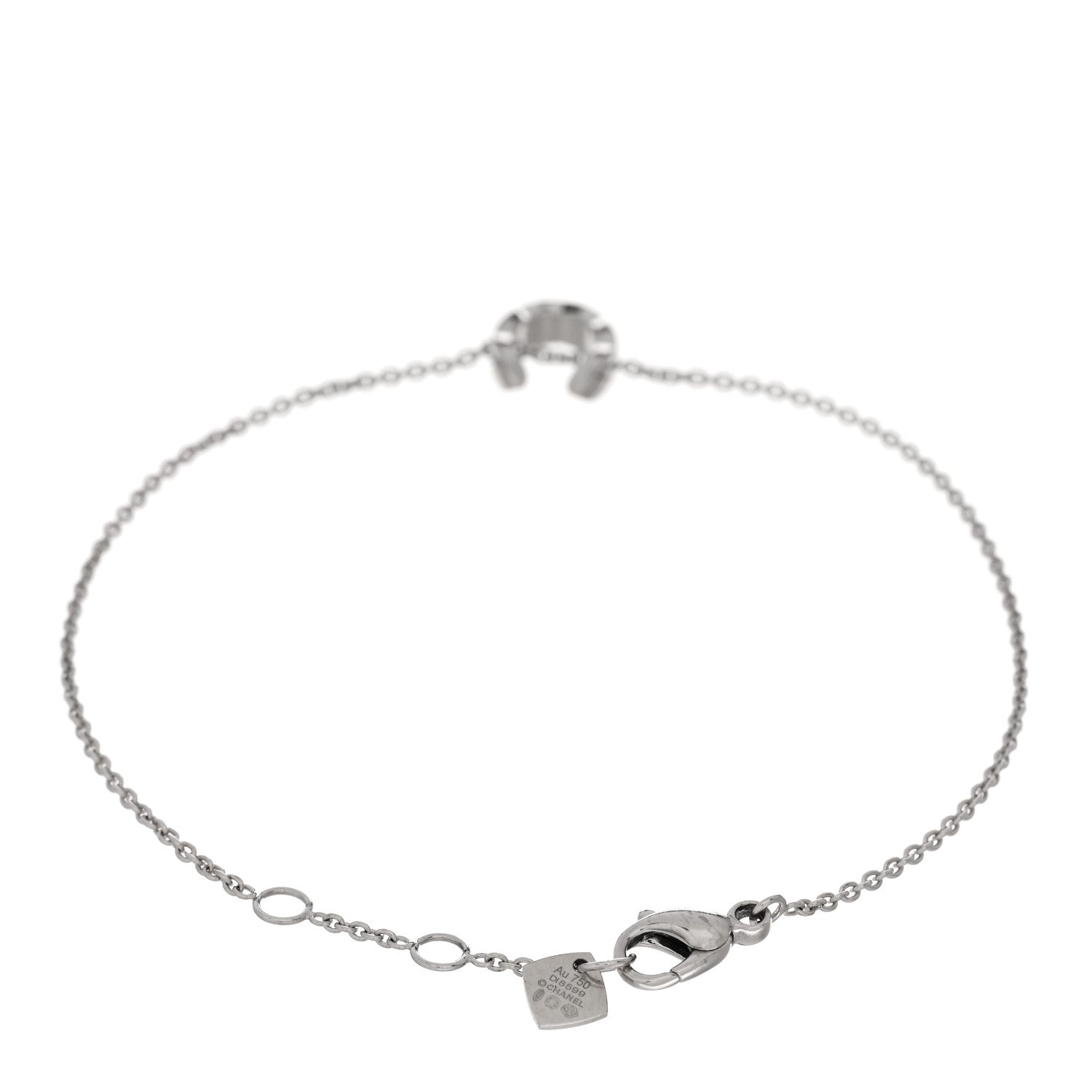 Chanel 18K White Gold Coco Crush Station Bracelet 2 of 4