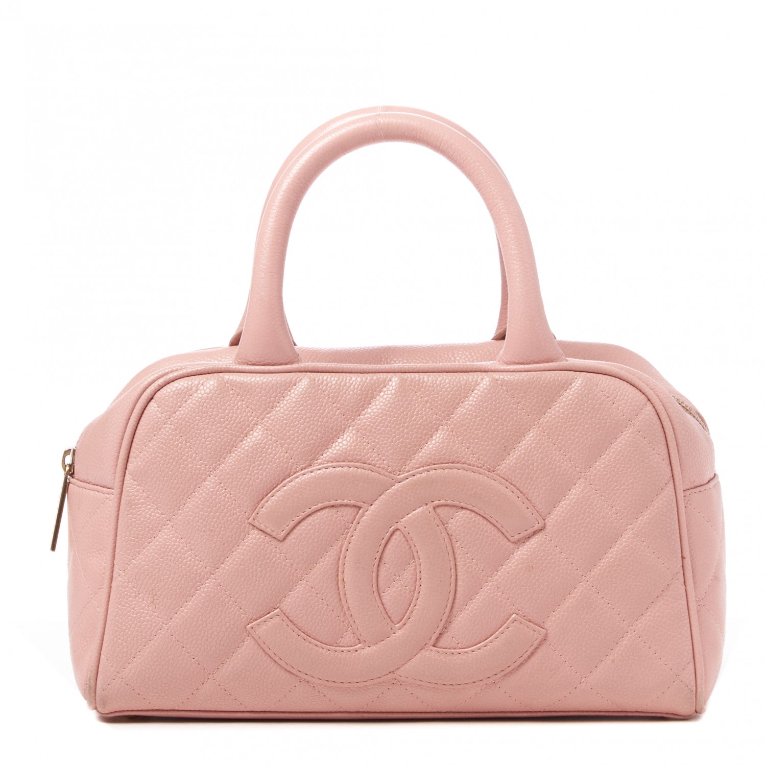 Chanel Caviar Quilted Small Bowler Pink 1 of 11