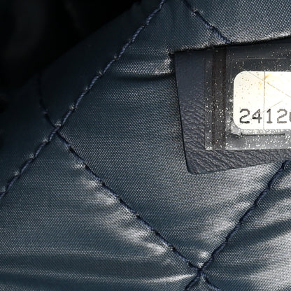 Chanel Canvas Sequins Medium Deauville Cosmetic Pouch Blue 7 of 7