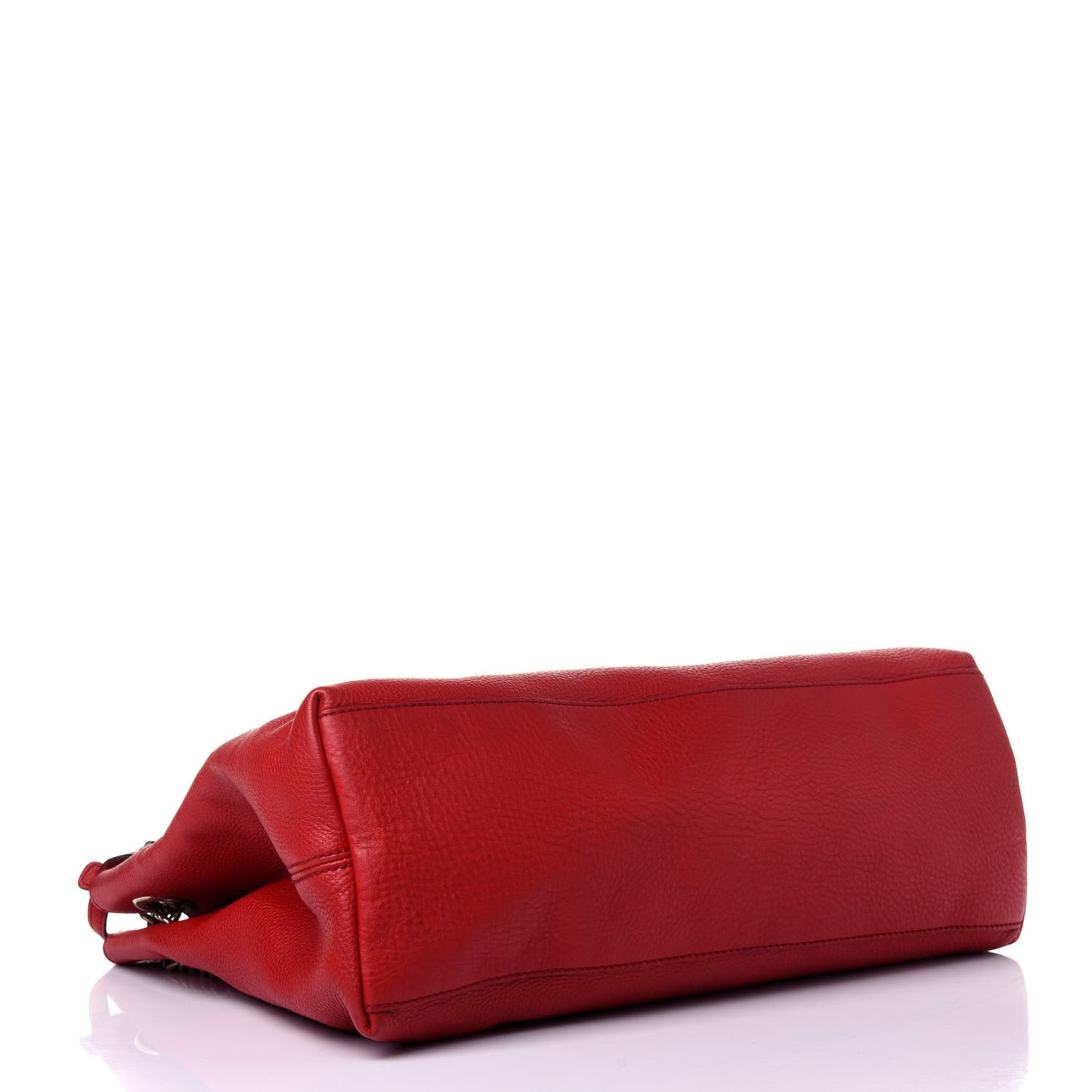 Pebbled Calfskin Medium Soho Chain Shoulder Bag Tabasco Red